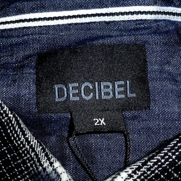 Decibel Plaid Button Front LS Shirt - Size 2X - Picture 3 of 4
